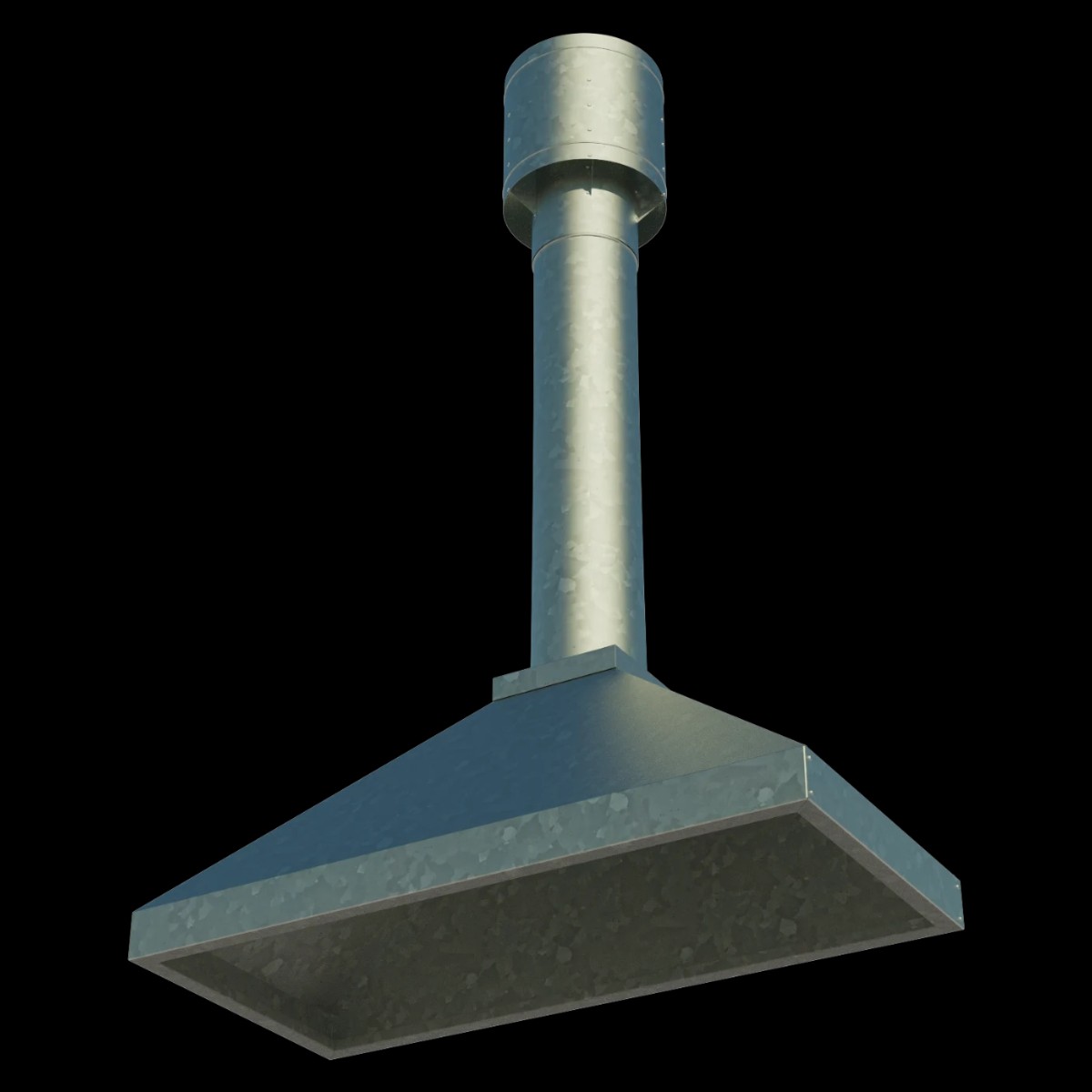 Campana para parrilla con tiraje y sombrero de chapa galvanizada