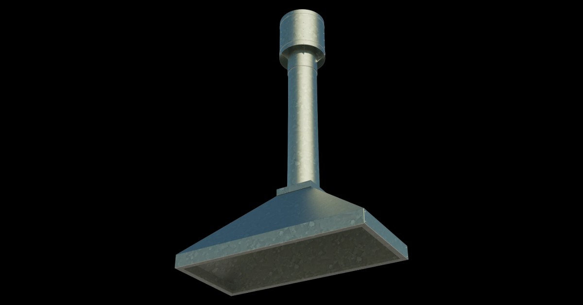 Campana para parrilla con tiraje y sombrero de chapa galvanizada