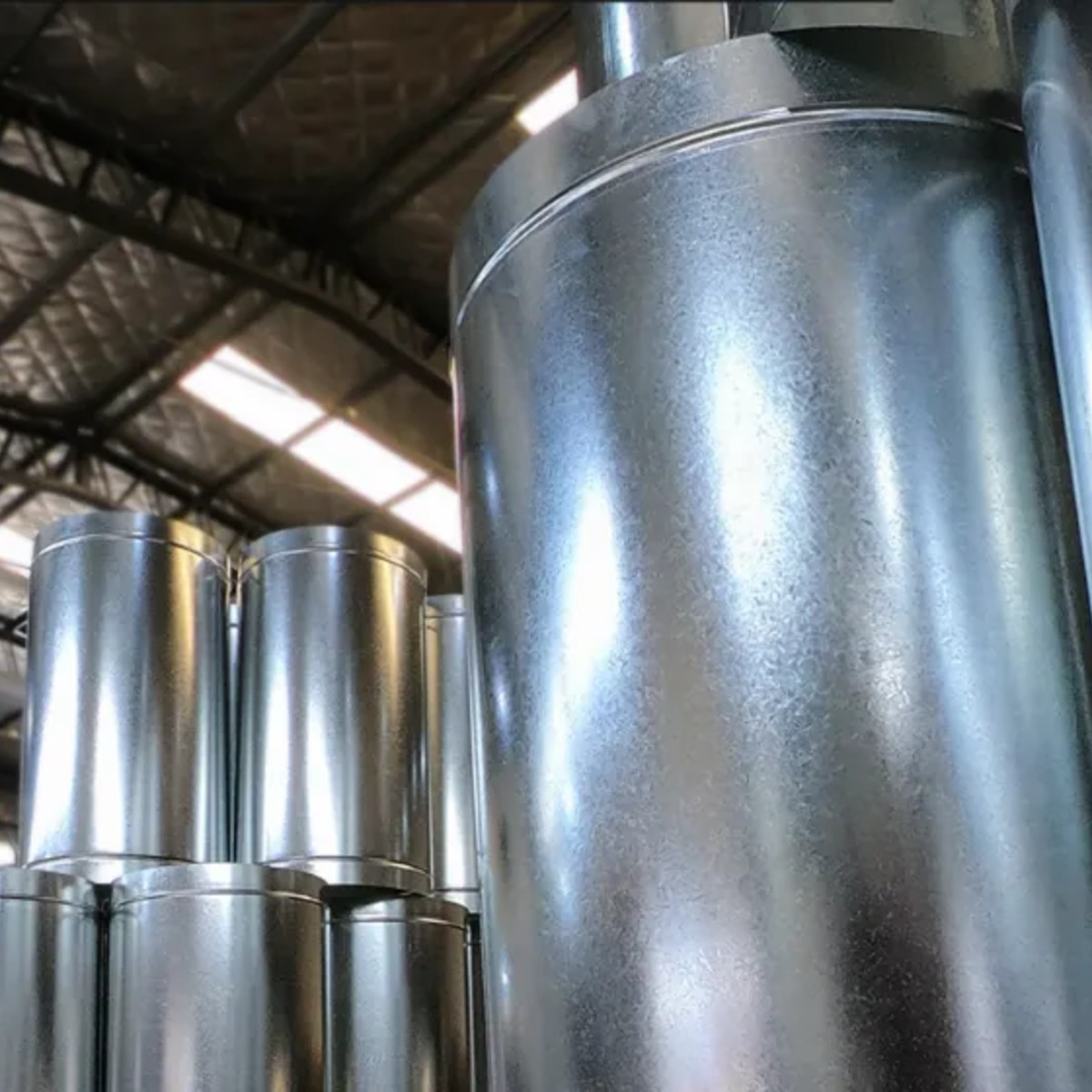 Caños de chapa galvanizada para ventilación