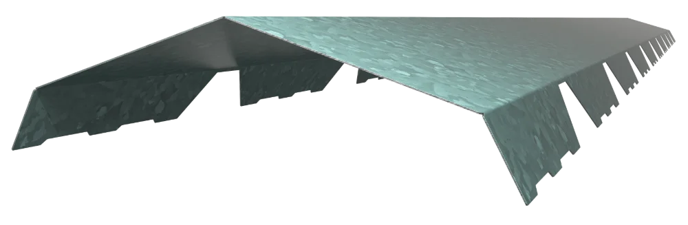 Cumbrera de chapa trapezoidal