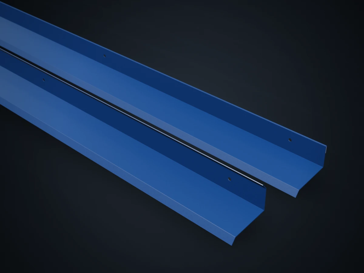 Babetas para policarbonato V1 y V2 en chapa azul milenium