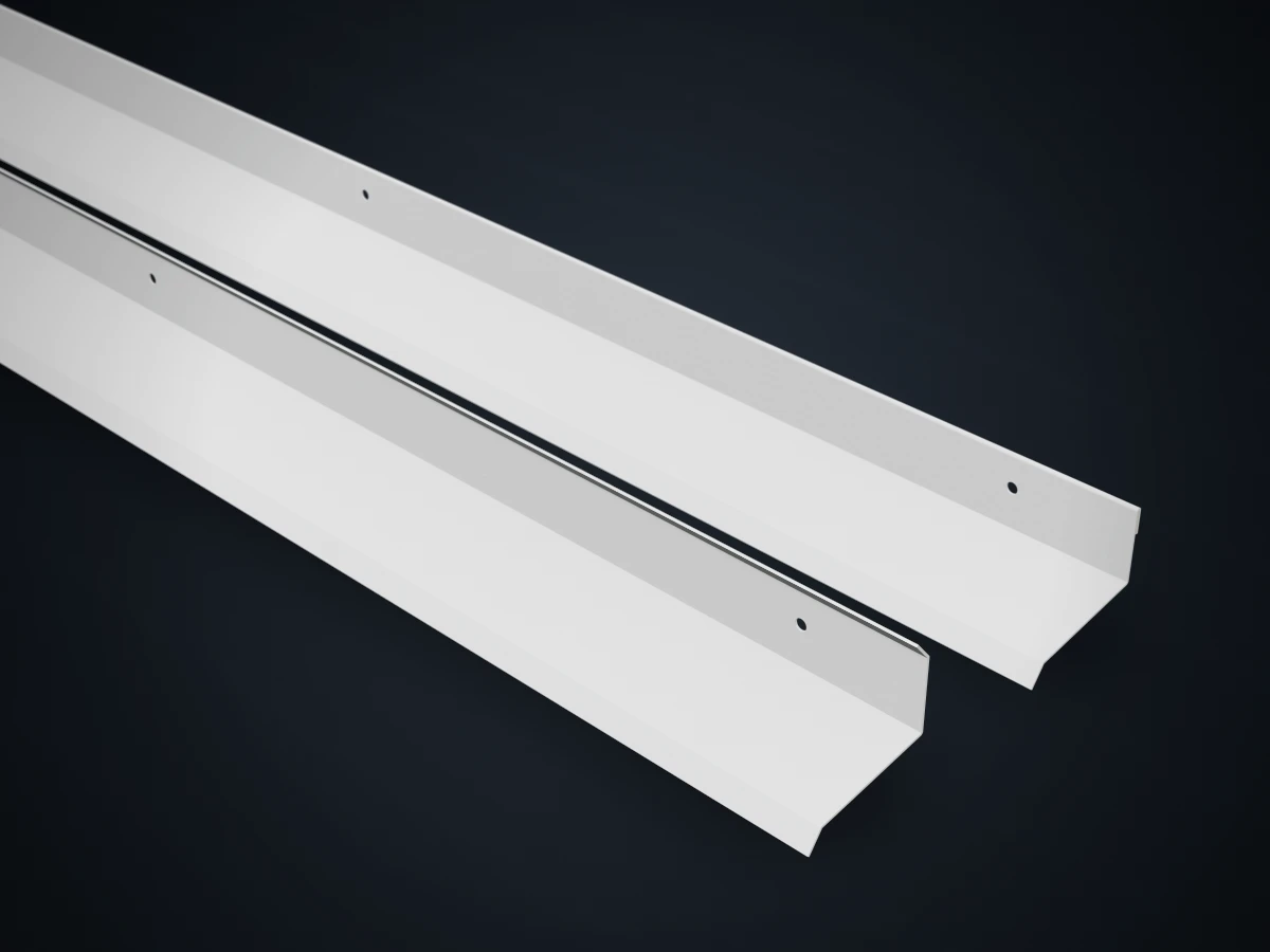 Babetas para policarbonato V1 y V2 en chapa blanca