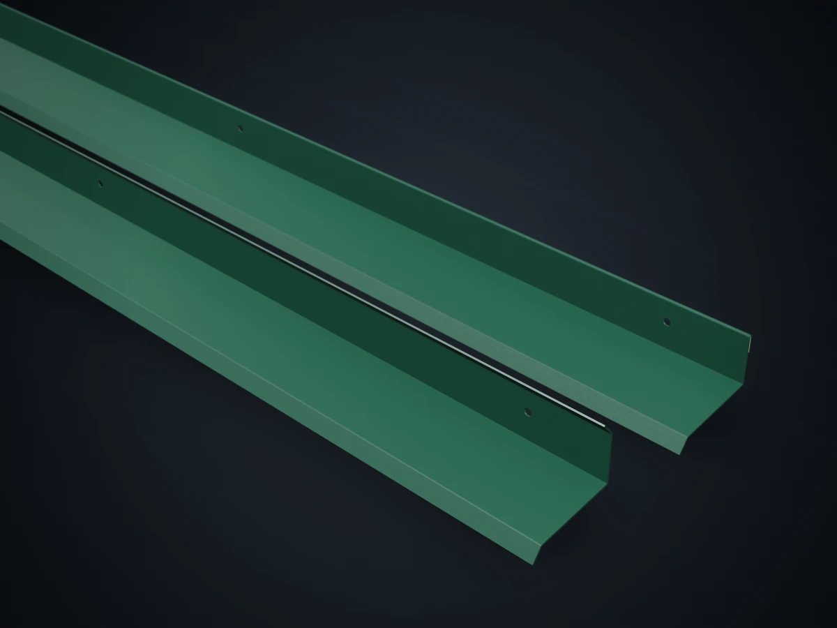 Babetas para policarbonato V1 y V2 en chapa verde inglés