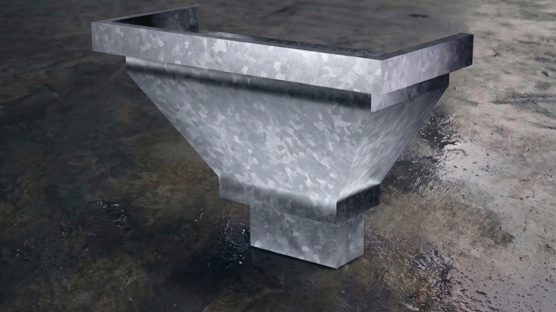 Embudo colector americano de chapa galvanizada