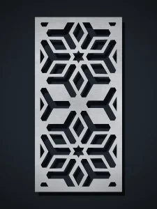 Panel decorativo de chapa G13 Abstracto 2, cortado con láser