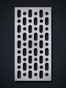Panel decorativo de chapa G16 Código Morse, cortado con láser