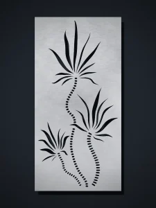 Panel decorativo de chapa N4 Triple Palma, cortado con láser