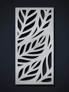 Panel decorativo de chapa O2 Trigo, cortado con láser