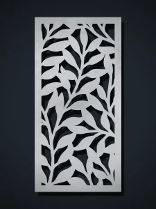 Panel decorativo de chapa O3 Enredadera, cortado con láser