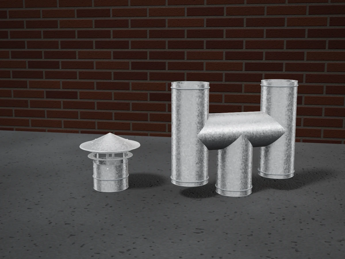 Sombrero chino doble aro y sombrero H galvanizados