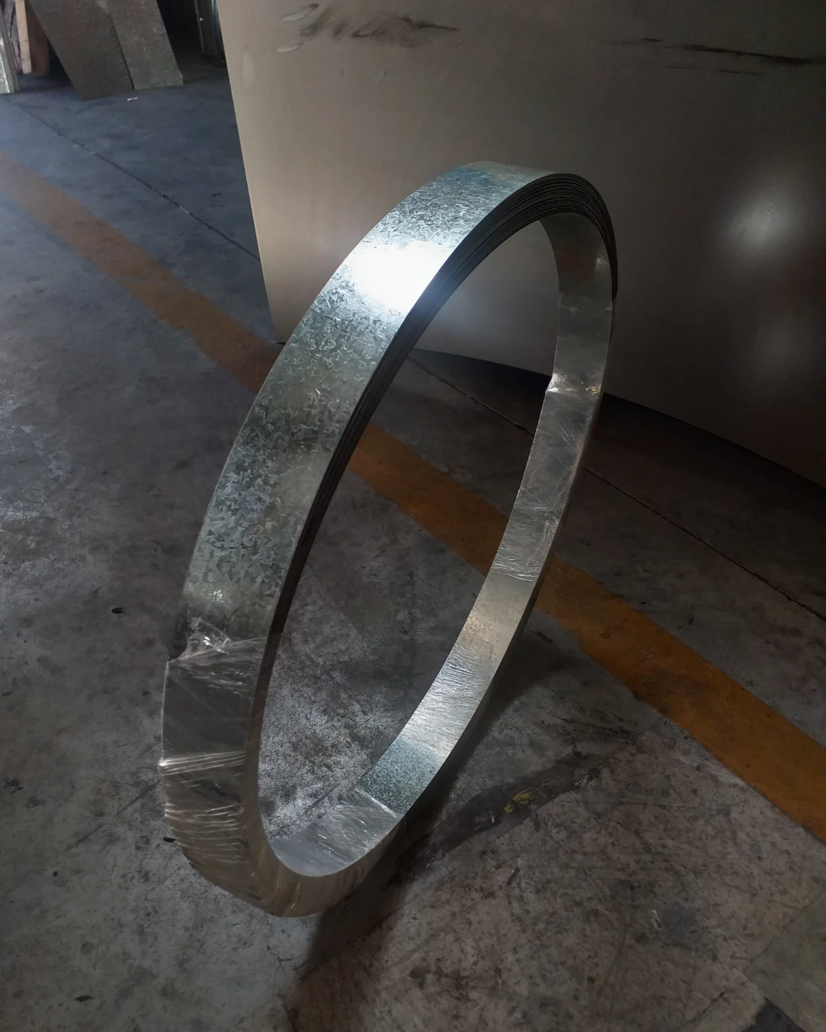 Fleje de chapa galvanizada curvado en forma de aro