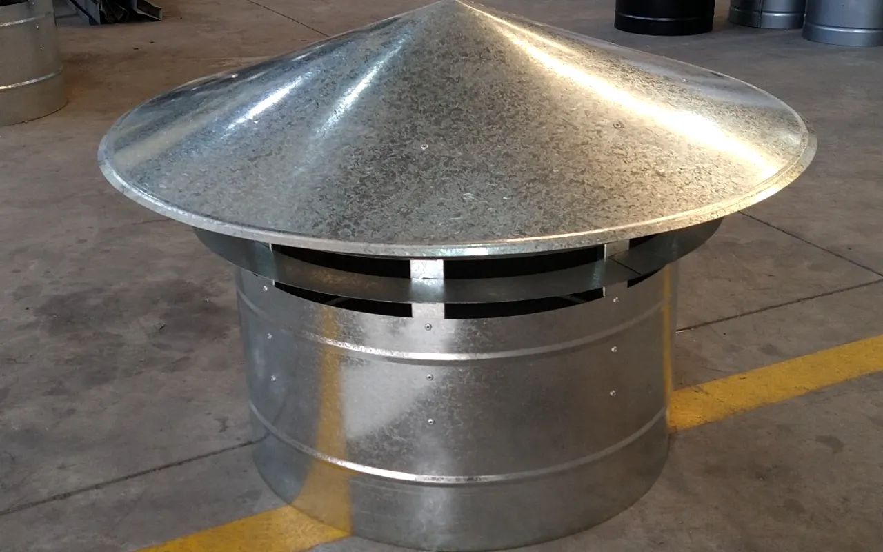 Sombrero chino de chapa galvanizada para caño redondo